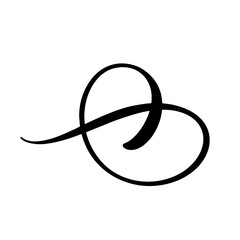 Vector calligraphic flourish, curl, divider, scroll and swirl.