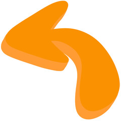 Orange arrow element 