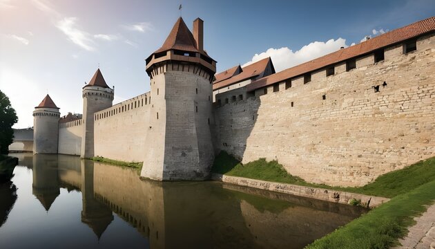 Scenic medieval city walls