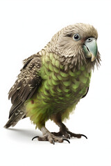 Obraz premium Kakapo Bird Isolated on White Background | Transparent