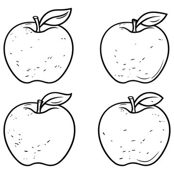 Apples coloring page.