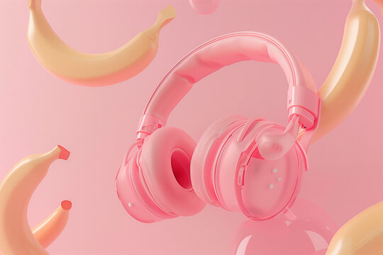 pink earphones