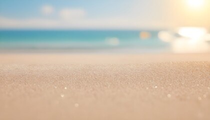 Tropical summer sand beach background - obrazy, fototapety, plakaty