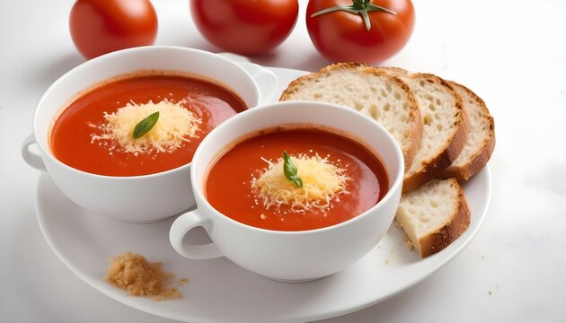 tomato soup with grated cheese