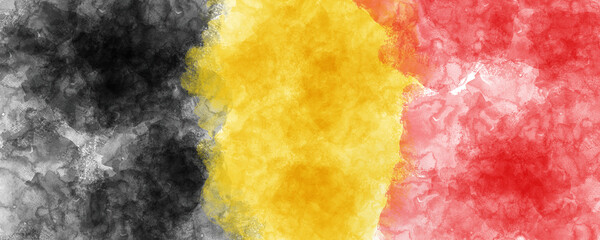 belgia flag hand painting watercolor