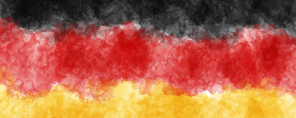 germany flag hand painting watercolor