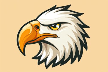 Eagle cartoon animal logo, illustration