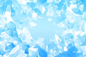 Poster 冷たい氷の結晶のフレーム背景 © Nagi Mashima