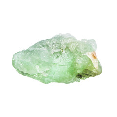 close up of sample of natural stone from geological collection - raw herderite mineral isolated on white background from Pakistan