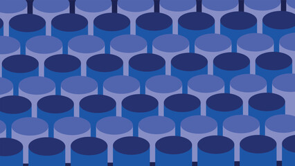 Obraz premium Vector background in shades of blue. Geometric background with cylinders. Monochrome background, web, flyer, presentation. Shades of blue color, circle, 3D effect
