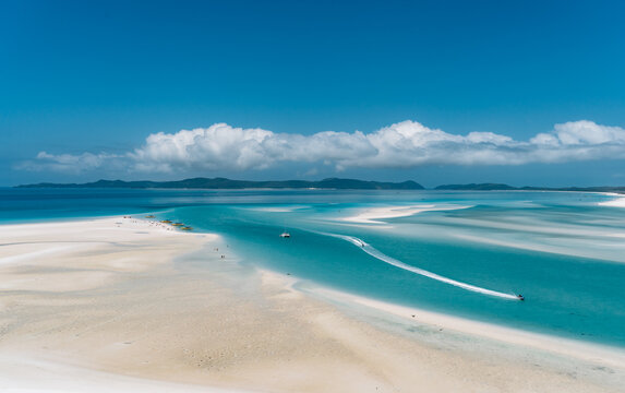 Whitehaven beach lagoon at national park queensland australia tropical coral sea world heritage.