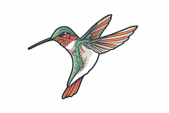 recommend clip art: Hummingbird cartoon animal logo, illustration