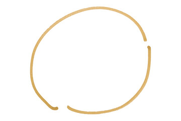 Light brown round brush isolated on transparent background.