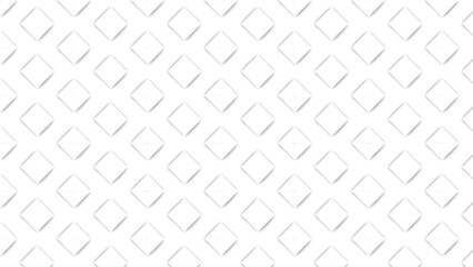 Vector white background with repeating pattern. White squares on a white background. Shadow under the squares. Optical illusion, 3D effect. Modern and stylish background.