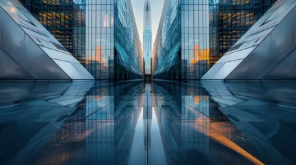 Foto op Plexiglas Symmetry in Urban Landscape © Nijam
