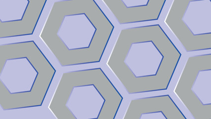 Obraz na płótnie Canvas Background composed with regularly repeating hexagon. Stroke in gradient color, large hexagons with a smaller one inside.