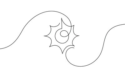 Sun in one continuous line drawing. Outline sun. Summer concept. Vector illustration