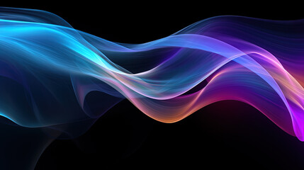 Vibrant abstract waveform with fluid motion and colorful gradients.