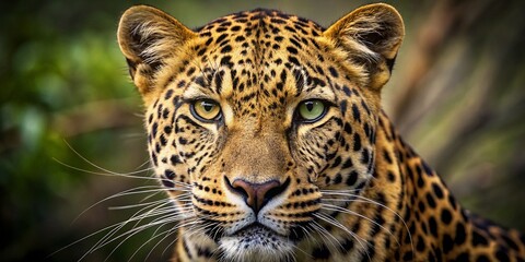 Leopard Portrait. Wildlife and Animal Conservation Concept.