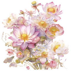 Watercolor Floral Design |PNG Photo