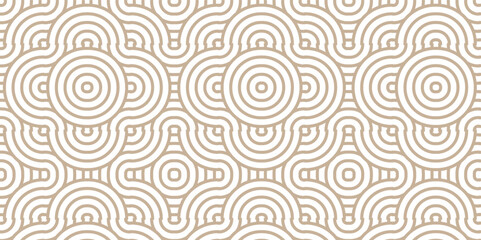 Vector overlapping Pattern Minimal diamond geometric waves spiral transparent and abstract circle wave line. brown seamless tile stripe geometric create retro square line backdrop pattern background.