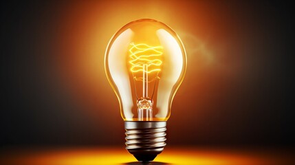 light bulbs on a fiery background, symbolizing powerful energy and innovation. Concept: sustainable development and energy, inspiration and creative thinking