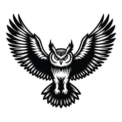  Vector illustration logo of owl