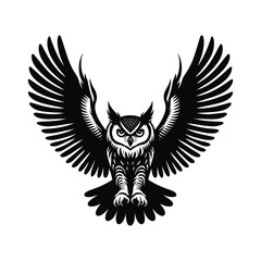  Vector illustration logo of owl