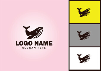 Obraz premium Whale icon logo vector art graphics for business brand icon Whale fish Ocean logo template