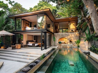 Innovation and luxury blend in a tranquil tech retreat