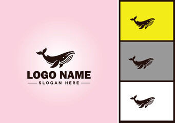 Whale icon logo vector art graphics for business brand icon Whale fish Ocean logo template © sahadul