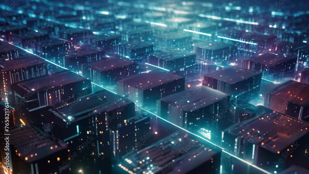 Poster 3d rendering of abstract technology background with binary code. computer generated image, digital d