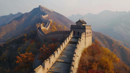 The great wall of China , one of the most iconic landmarks in the world. It is a UNESCO World Heritage Site and a popular tourist destination.