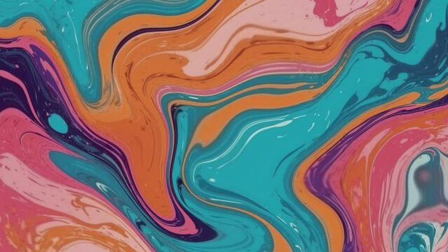 abstract liquid colors painting in motion background video