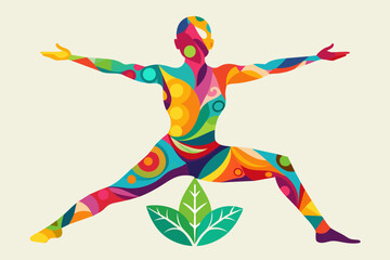 Yoga silhouette vector art  illustration 