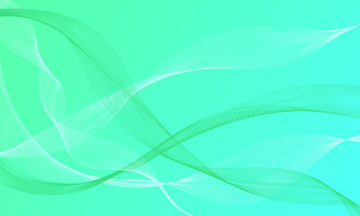 abstract green blue light with soft gradient and smooth lines wave curves background