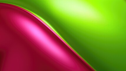 The close up of a glossy metal surface in bright lime green and hot pink colors with a soft focus. Generative AI AIG30. generative AI