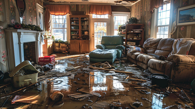 Interior Destruction by Floodwater