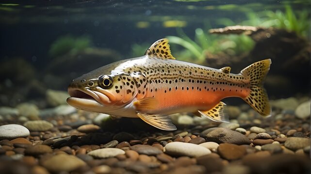 The aquarium's Brown trout (Salmo trutta fario)