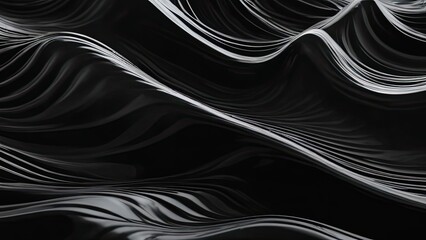 abstract glossy black liquid wave background - obrazy, fototapety, plakaty