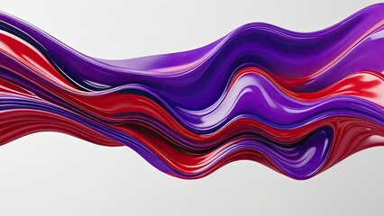 abstract glossy red and purple fluid wave background