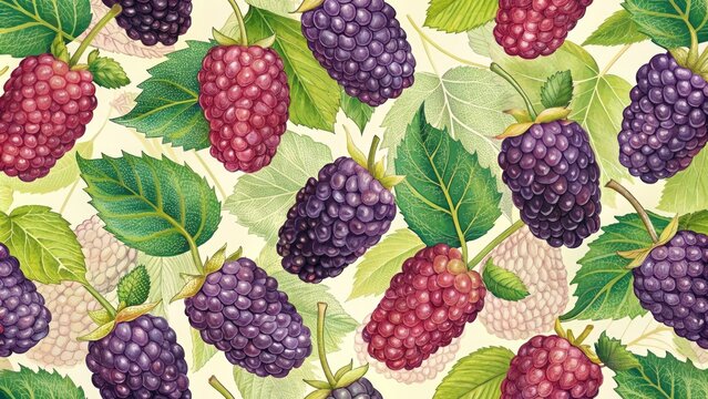 mulberry Seamless pattern