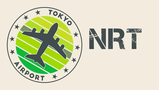 Narita Airport Tokyo intro video. Tokyo airport information animation. Attractive 4K video.