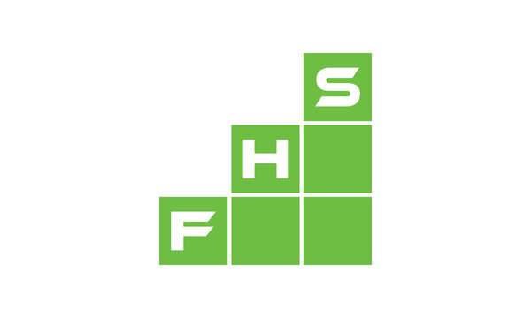 FHS initial letter financial logo design vector template. economics, growth, meter, range, profit, loan, graph, finance, benefits, economic, increase, arrow up, grade, grew up, topper, company, scale
