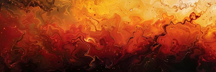 Fotobehang Fiery Abstract Depiction of Dramatic Burning Embers and Smoldering Ash for Bold and Adventurous Spaces © Mickey