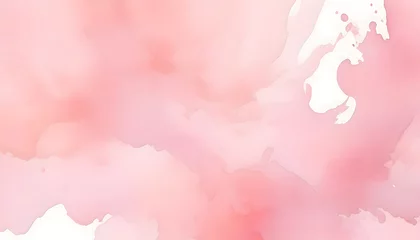 Tableaux ronds sur aluminium Papillons en grunge pale pink watercolor texture background Generative AI