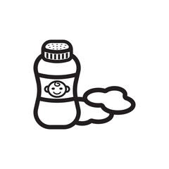 Baby powder logo icon, vector illustration design
