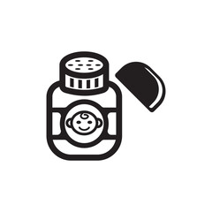 Baby powder logo icon, vector illustration design