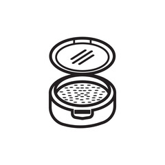 Beauty powder logo icon, vector illustration design