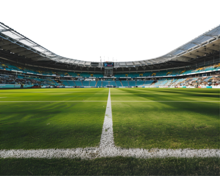 football stadium in the country on white transparent background